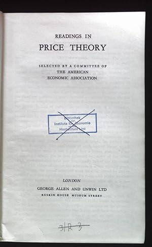 Seller image for Readings in Price Theory: selected by a Committee of The American Economic Association. for sale by books4less (Versandantiquariat Petra Gros GmbH & Co. KG)