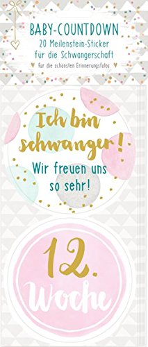 Seller image for Baby-Countdown - Baby Party: 20 Meilenstein-Sticker fr die Schwangerschaft - Fr die schnsten Fotos. Meilenstein-Sticker. for sale by A43 Kulturgut
