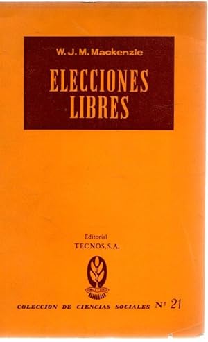 Imagen del vendedor de Elecciones libres . a la venta por Librera Astarloa