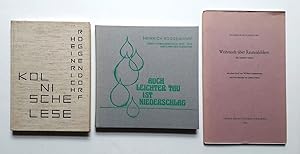 Bild des Verkufers fr Klnische Lese / Auch leichter Tau ist Niederschlag / Weihrauch ber Rautenfeldern - Ein bairischer Psalter. Mit einem Brief von Willibald Kammermeier und Holzschnitten von Jochem Pechau - 3 signierte Titel zum Verkauf von Verlag IL Kunst, Literatur & Antiquariat