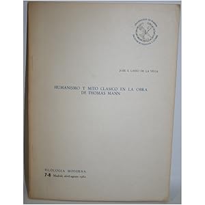 Imagen del vendedor de HUMANISMO Y MITO CLASICO EN LA OBRA DE THOMAS MANN a la venta por Librera Salamb