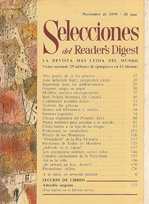 Imagen del vendedor de SELECCIONES DEL READER'S DIGEST. NOVIEMBRE 1970 a la venta por Librera Vobiscum
