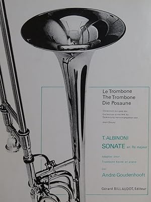 Immagine del venditore per ALBINONI Tommaso Sonate en R Majeur Piano Trombone 1981 venduto da partitions-anciennes