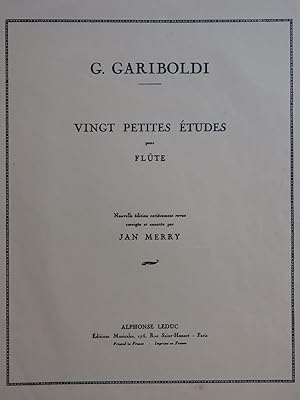 Imagen del vendedor de GARIBOLDI Giuseppe Vingt Petites tudes Flte 1962 a la venta por partitions-anciennes