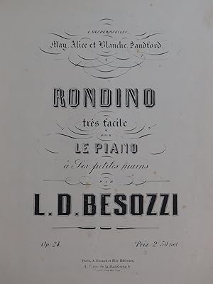 BESOZZI L. D. Rondino Piano 6 mains ca1900