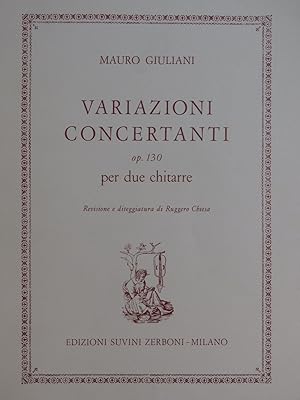 GIULIANI Mauro Variazioni Concertanti op 130 2 Guitares 1975