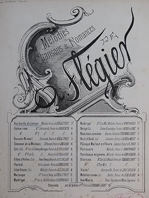 Seller image for FLGIER A. Aux bords du Lman Chant Piano ca1890 for sale by partitions-anciennes