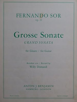 SOR Fernando Grosse Sonate op 22 Guitare 1957