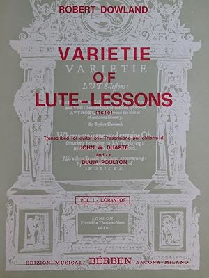 DOWLAND Robert Varietie of Lute-Lessons Guitare 1971