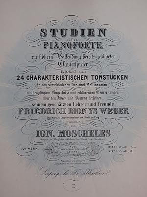 Image du vendeur pour MOSCHELES Ignace Studien Heft I 12 Pices Piano XIXe mis en vente par partitions-anciennes