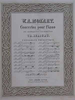 MOZART W. A. Concert No 8 Ré min 2 Pianos 4 mains ca1870