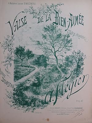 Seller image for FLGIER A. Valse de la Bien Aime Chant Piano 1895 for sale by partitions-anciennes