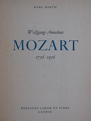 BARTH Karl Wolfgang Amadeus Mozart 1756-1956