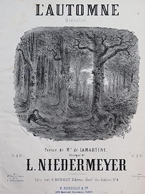 Seller image for NIEDERMEYER Louis L'Automne Chant Piano ca1850 for sale by partitions-anciennes