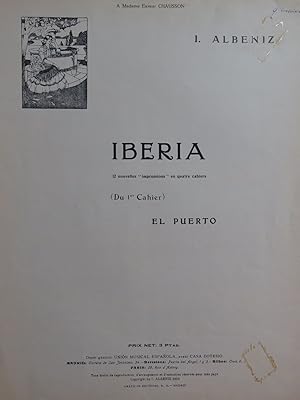 Seller image for ALBENIZ Isaac Iberia Piano 1906 for sale by partitions-anciennes