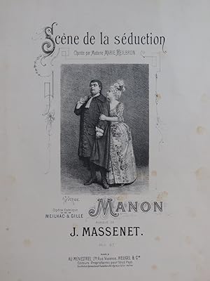 Seller image for MASSENET Jules Manon Scne de la Sduction Chant Piano 1899 for sale by partitions-anciennes