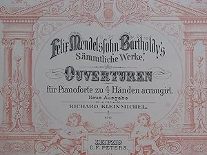 Immagine del venditore per MENDELSSOHN Ouverturen Ouvertures Piano 4 mains venduto da partitions-anciennes
