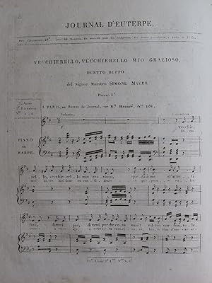 Immagine del venditore per MAYER Simone Journal d'Euterpe Chant Piano ou Harpe ca1810 venduto da partitions-anciennes