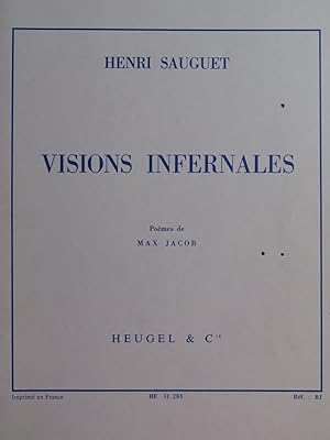 Seller image for SAUGUET Henri Visions Infernales Chant Piano 1991 for sale by partitions-anciennes