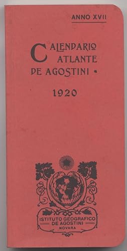 Calendario Atlante De Agostini Anno 1920 (Ristampa anastatica)