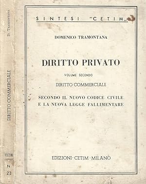 Bild des Verkufers fr Diritto Privato vol. II Diritto commerciale zum Verkauf von Biblioteca di Babele