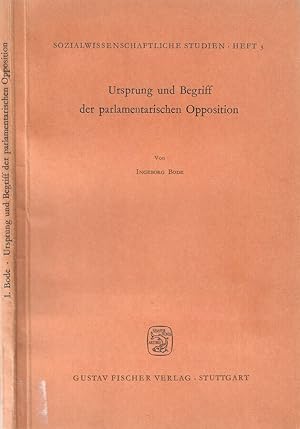 Image du vendeur pour Ursprung und Begriff der parlamentarischen Opposition mis en vente par Biblioteca di Babele