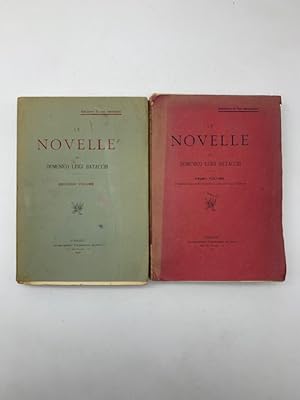 Bild des Verkufers fr Le novelle di Domenico Luigi Batacchi. Primo (-secondo) volume zum Verkauf von Coenobium Libreria antiquaria