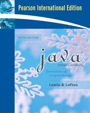 Seller image for Java Software Solutions: Foundations of Program Design: International Edition for sale by WeBuyBooks