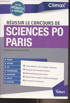 Image du vendeur pour Russir le concours de Sciences Po Paris - "Climax" mis en vente par Le-Livre