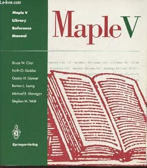 Image du vendeur pour Maple V library reference manual mis en vente par Le-Livre