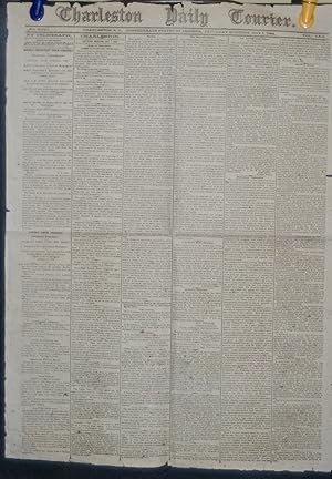 Imagen del vendedor de Charleston Daily Courier. No 19,760. Charleston. S.C.Confederate States of America. Saturday Morning. May, 7. 1864. Vol.LXII a la venta por Roger J Treglown,  ABA.