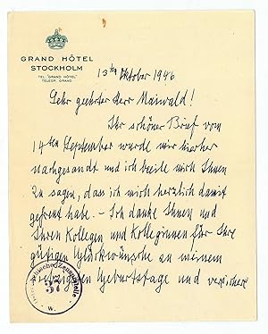 Imagen del vendedor de Eigenh. Brief mit U. a la venta por Antiquariat INLIBRIS Gilhofer Nfg. GmbH