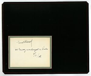 Seller image for Eigenh. Albumblatt mit U. for sale by Antiquariat INLIBRIS Gilhofer Nfg. GmbH