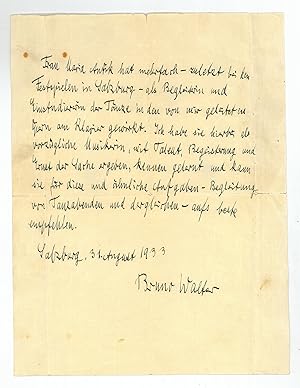 Imagen del vendedor de Eigenh. Empfehlungsschreiben mit U. a la venta por Antiquariat INLIBRIS Gilhofer Nfg. GmbH