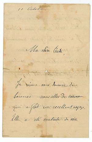 Image du vendeur pour Autograph letter signed ("Henry de Toulouse Lautrec"). mis en vente par Antiquariat INLIBRIS Gilhofer Nfg. GmbH