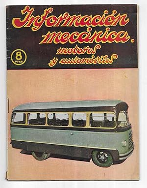 Información Mecánica. motores y automóviles. revista mensual nº 2 Abril 1952