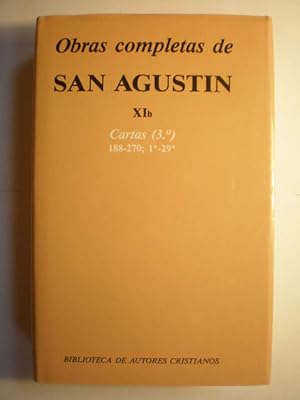 Imagen del vendedor de Obras Completas de San Agustn XIb. Cartas (3) 188-270; 1-29 a la venta por Librera Antonio Azorn