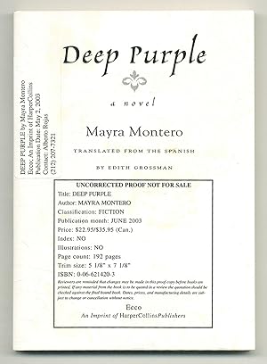 Bild des Verkufers fr Deep Purple zum Verkauf von Between the Covers-Rare Books, Inc. ABAA