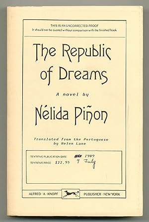 Bild des Verkufers fr The Republic of Dreams zum Verkauf von Between the Covers-Rare Books, Inc. ABAA