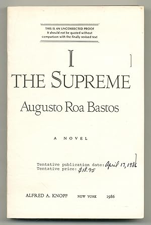 Seller image for I the Supreme for sale by Between the Covers-Rare Books, Inc. ABAA