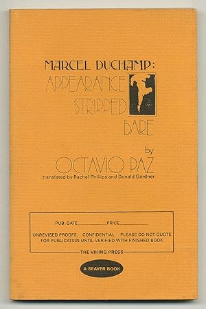 Bild des Verkufers fr Marcel Duchamp: Appearance Stripped Bare zum Verkauf von Between the Covers-Rare Books, Inc. ABAA