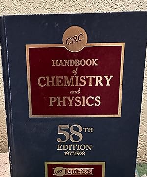 Image du vendeur pour CRC Handbook of Chemistry and Physics, 58th Edition mis en vente par Crossroads Books