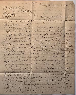 [Religion] Manuscript Letter Regarding the Indiana Bible Society and Their Efforts to Sell Bibles...