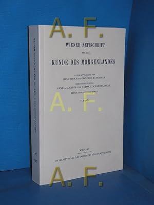 Bild des Verkufers fr Wiener Zeitschrift fr die Kunde des Morgenlandes. 77. Band. zum Verkauf von Antiquarische Fundgrube e.U.