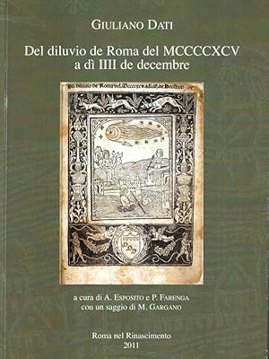 Immagine del venditore per Del diluvio de Roma del MCCCCXCV a d IIII de decembre venduto da Libreria Studio Bosazzi
