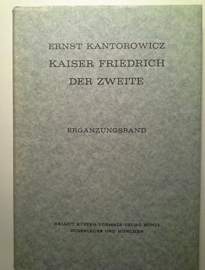 Image du vendeur pour Kaiser Friedrich der Zweite. Ergnzungsband. 4. Fotomechanischer Nachdruck. Mit einem Bild. Kopffarbschnitt. OLnbd mit OSU. Sauberes Exemplar 12. - 335 S. (pages) mis en vente par Herr Klaus Dieter Boettcher