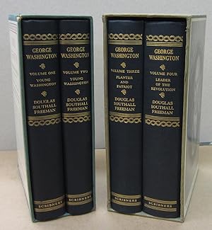 Seller image for George Washington A Biography Four Volume set boxed - Volumes I and II: Young Washington, Volume III: Planter and Patriot, Volume IV: Leader of the Revolution for sale by Midway Book Store (ABAA)