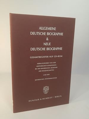 Seller image for Allgemeine Deutsche Biographie und Neue Deutsche Biographie: Gesamtregister auf CD-ROM. for sale by ANTIQUARIAT Franke BRUDDENBOOKS