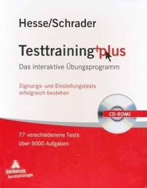 Bild des Verkufers fr Testtraining plus. CD-ROM: Das interaktive bungsprogramm. Eignungs- und Einstellungstests erfolgreich bestehen zum Verkauf von buchlando-buchankauf