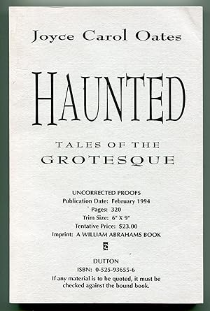 Bild des Verkufers fr Haunted: Tales of the Grotesque zum Verkauf von Between the Covers-Rare Books, Inc. ABAA